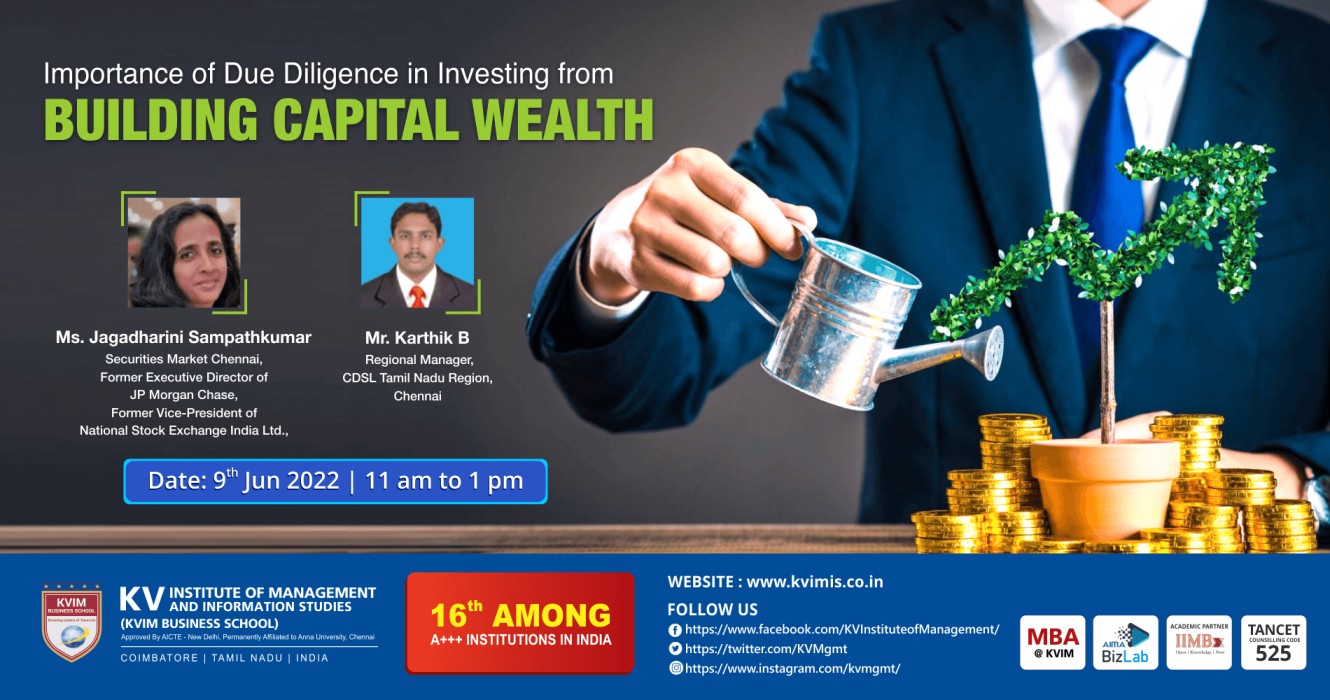 Guest Lecture session Importance of Due Diligence in Investing from Building Capital Wealth 2022